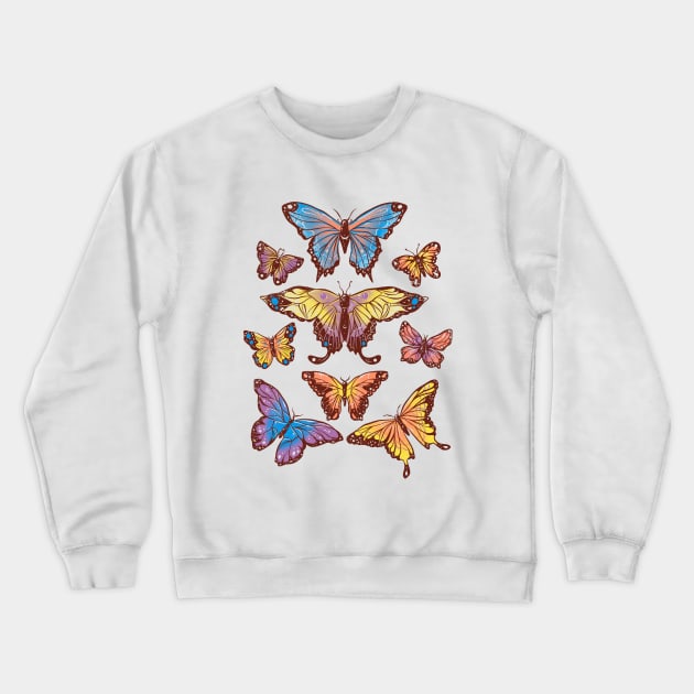 Butterflies - Beauty Caterpillars Colors Gift Crewneck Sweatshirt by eduely